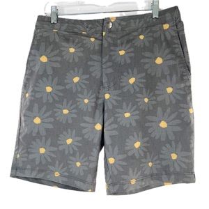 Civil Society Navarro Shorts Charcoal Daisy Print Men's Size Large (34), NWT